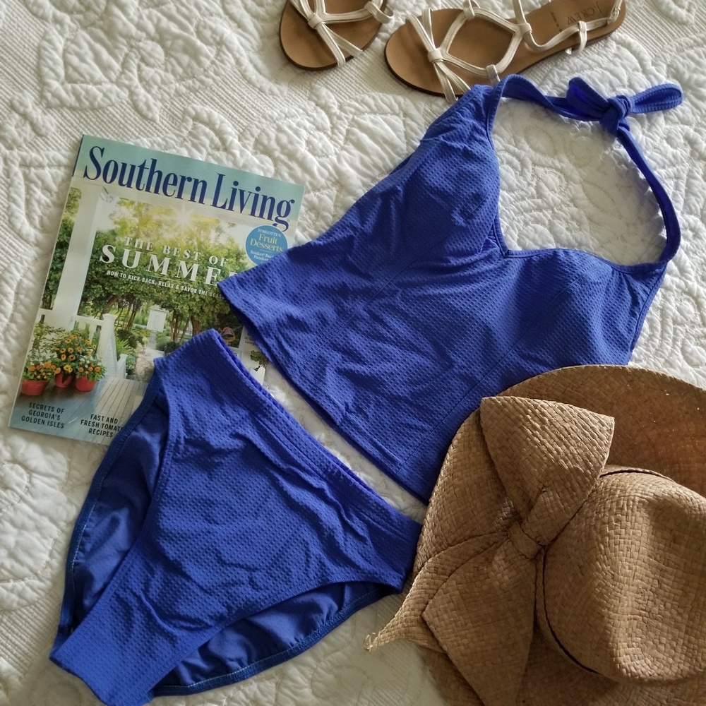 Periwinkle Halter Tankini